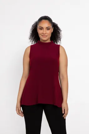 Mock Neck Tank | Pomegranate