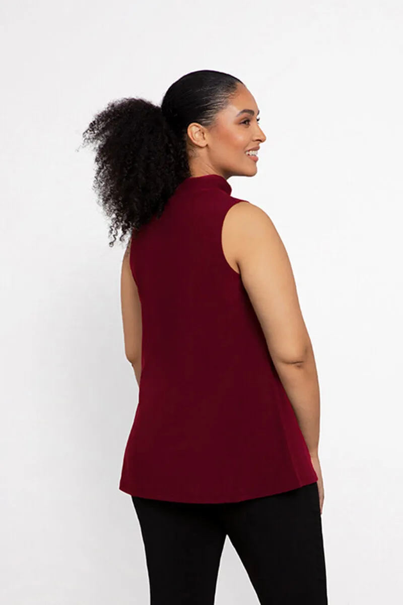 Mock Neck Tank | Pomegranate