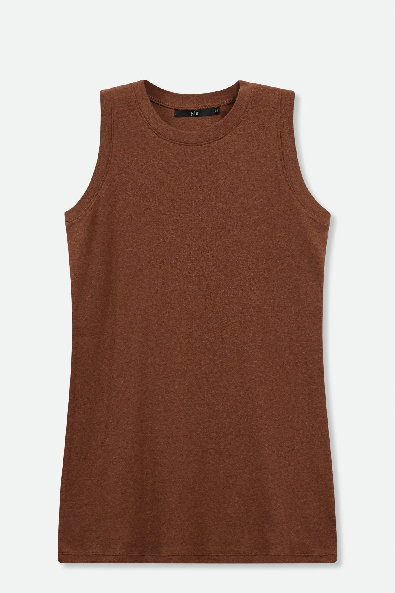 MUSCLE TANK IN HEATHERED PIMA STRETCH