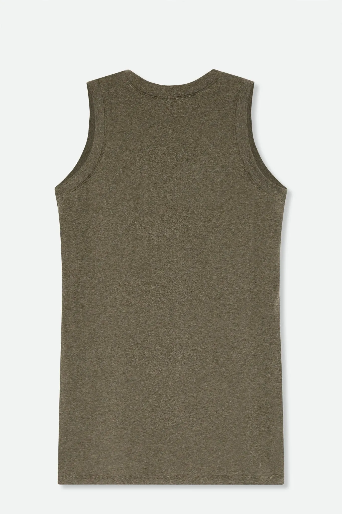 MUSCLE TANK IN HEATHERED PIMA STRETCH