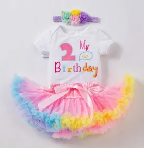 My 2nd BIRTHDAY Romper with Puffy Bloomer Tutu and Headband  #1000304