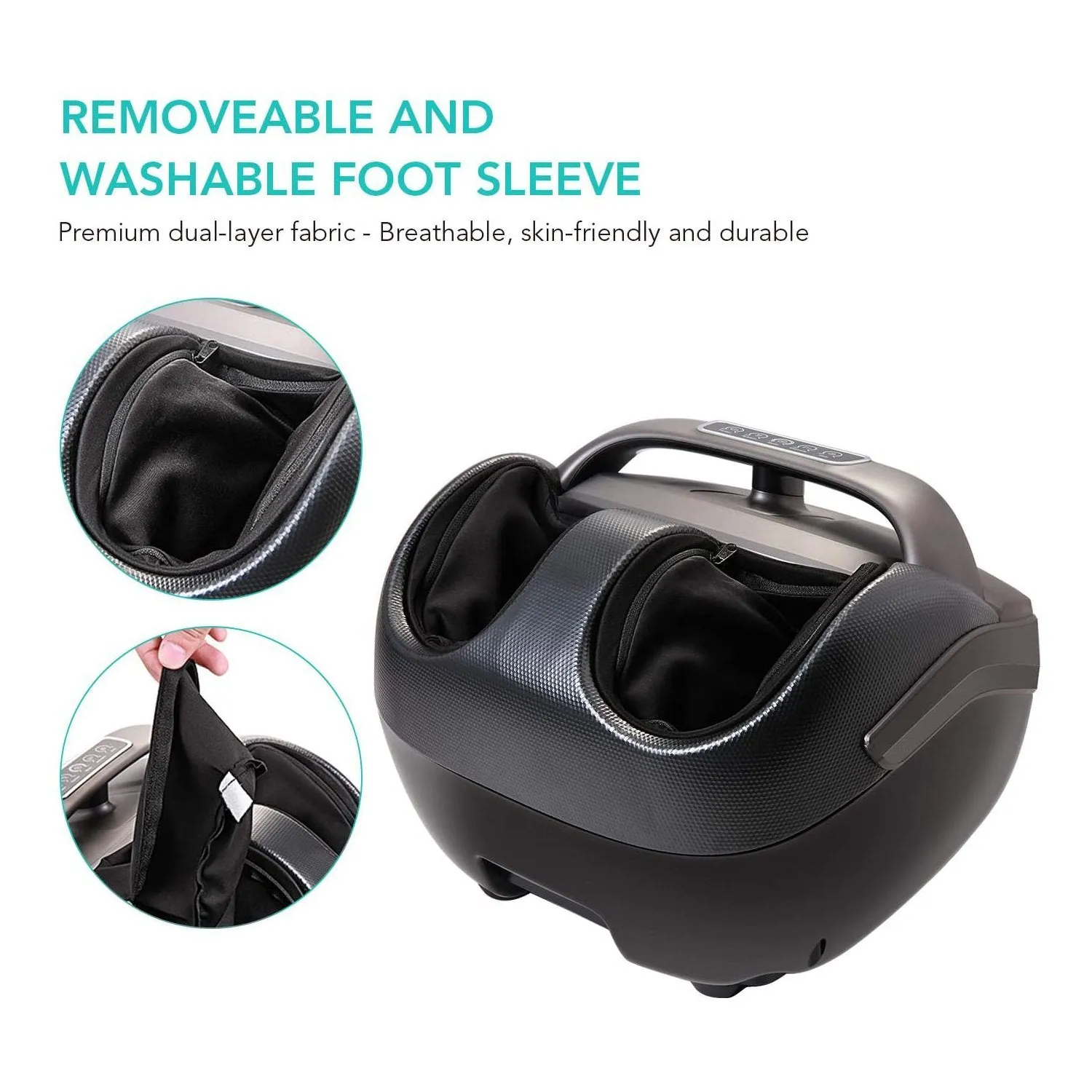 Naipo Foot Massager Shiatsu Foot Massage Machine Luxury Feet Massager Deep Kneading Massage with Tapping, Rolling, Air Compression, Heat and Adjustable Intensity Scraping for Plantar Fasciitis