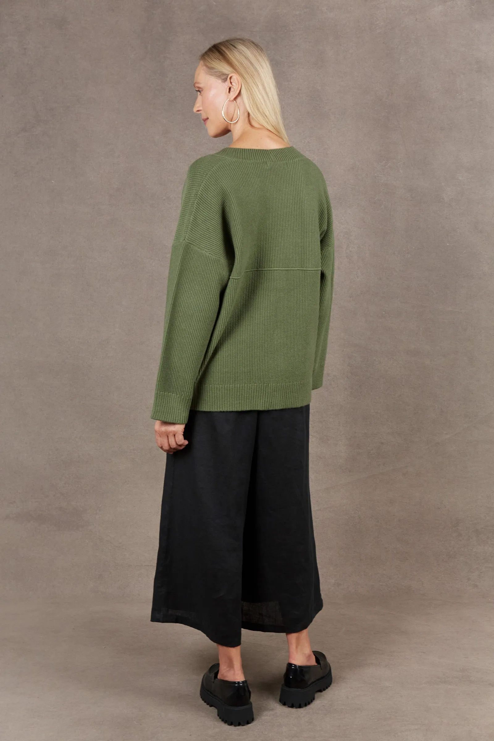 Nakako Pocket Cardigan - Moss