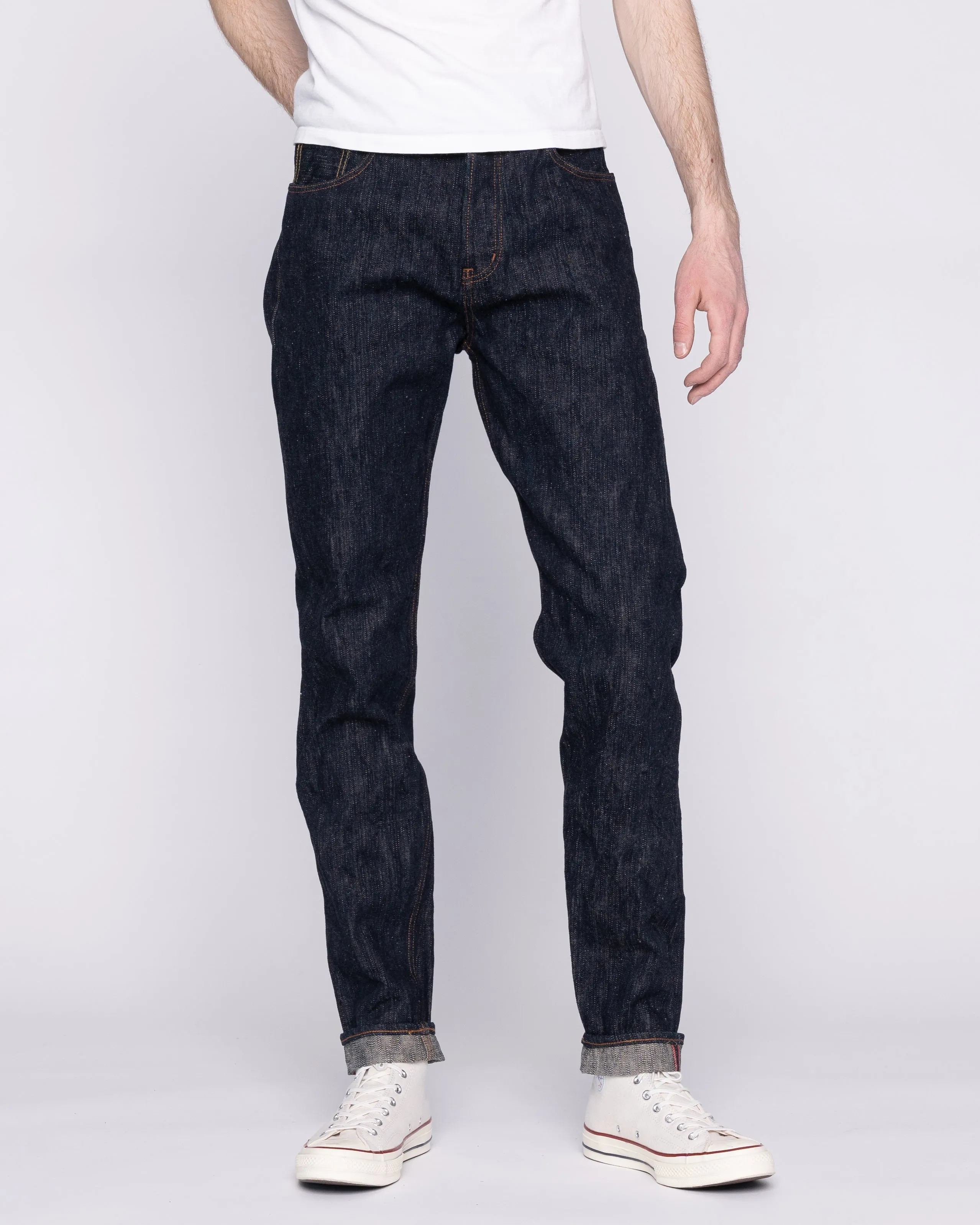 Naked & Famous Denim Easy Guy Relaxed Tapered Mens Jeans - MIJ12 Aomidori Selvedge