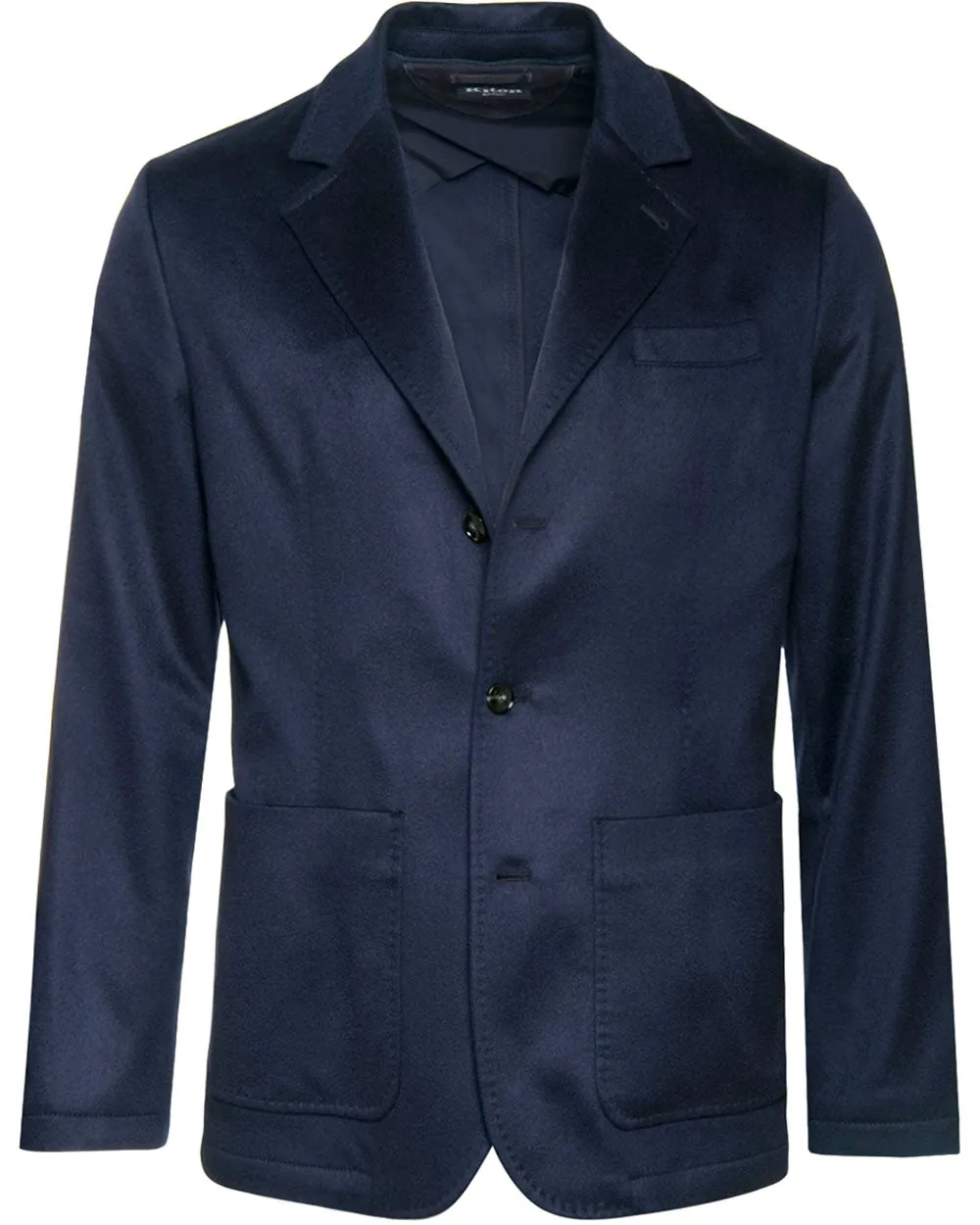 Navy Cashmere Jacket with Removable Puffer Vest