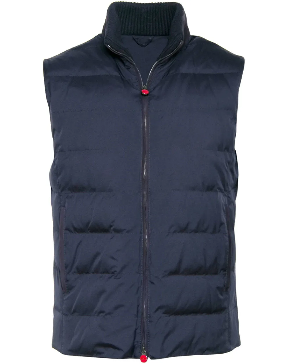 Navy Cashmere Jacket with Removable Puffer Vest