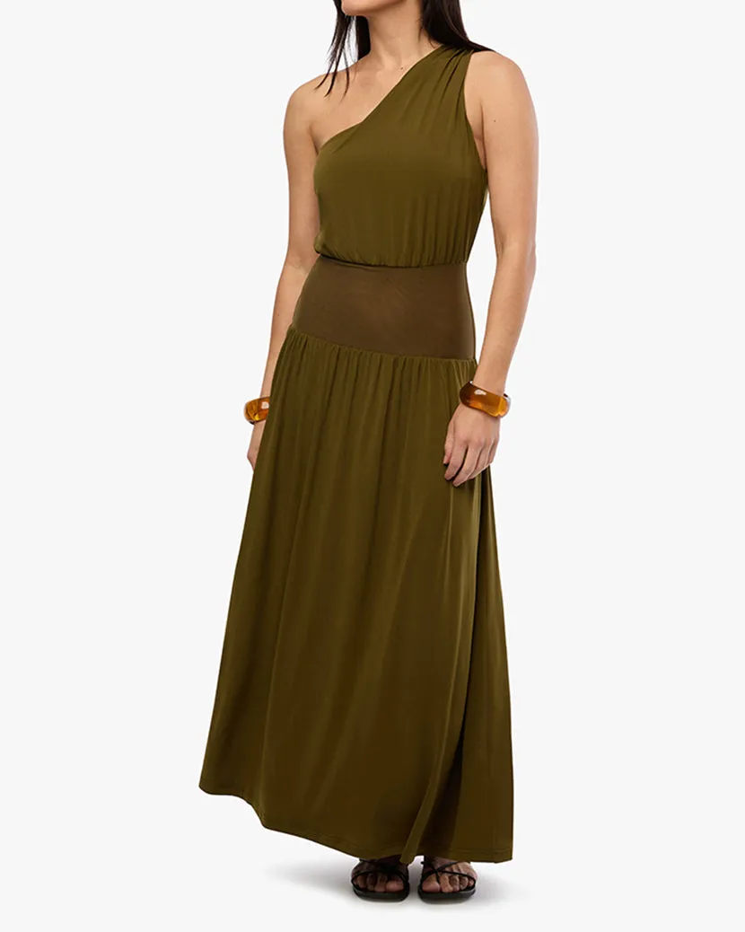 One Shoulder Maxi Dress