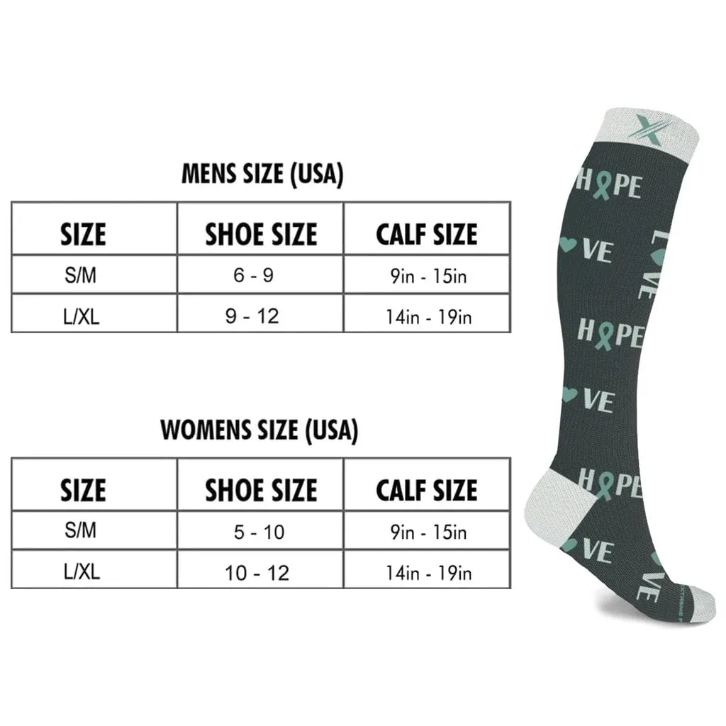 Ovarian Cancer Awareness Socks (6-Pairs)