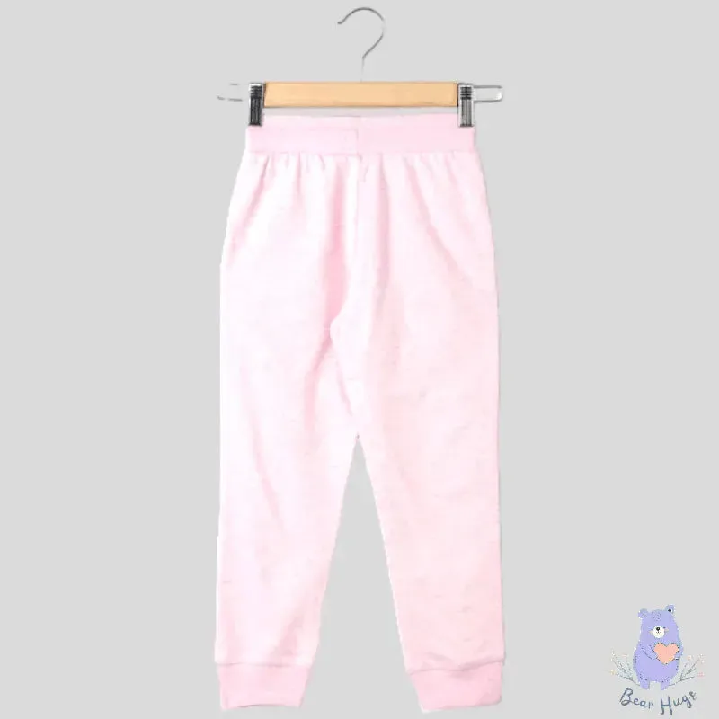 PINK N BLUE Heathered Slim Fit Joggers with Drawstring Waistline