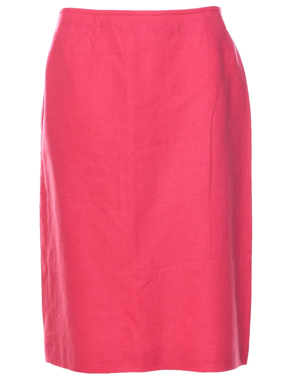 Pink Pencil Skirt - L