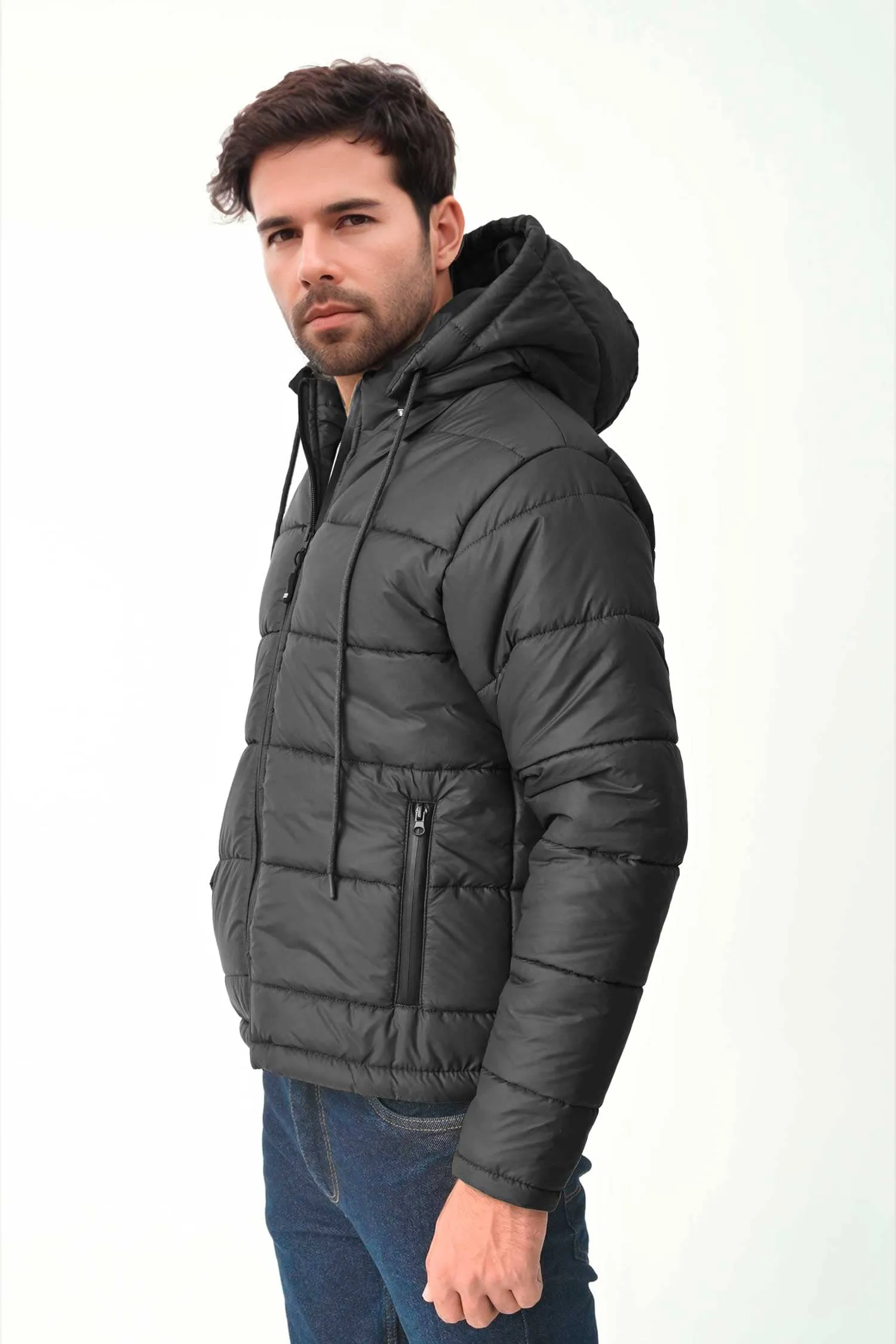 Polo Republica Men's Sliven Puffer Hooded Jacket