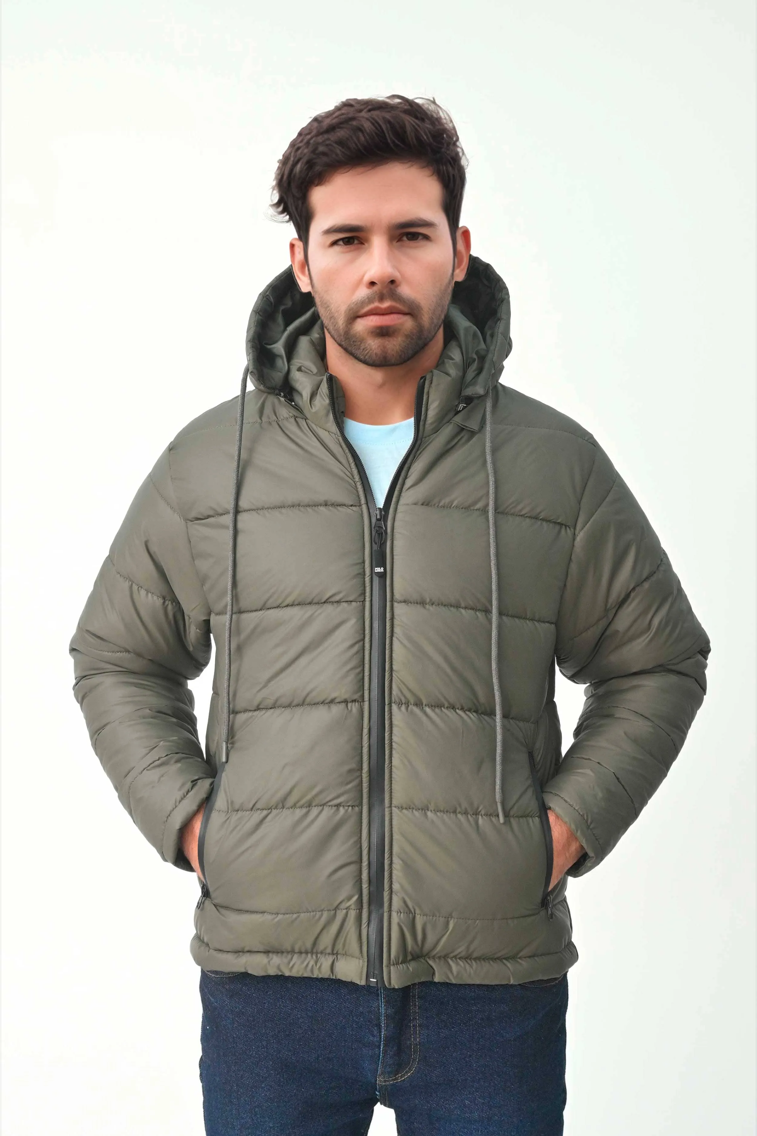 Polo Republica Men's Sliven Puffer Hooded Jacket