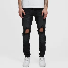 Purple Brand Black Wash Blowout Jeans