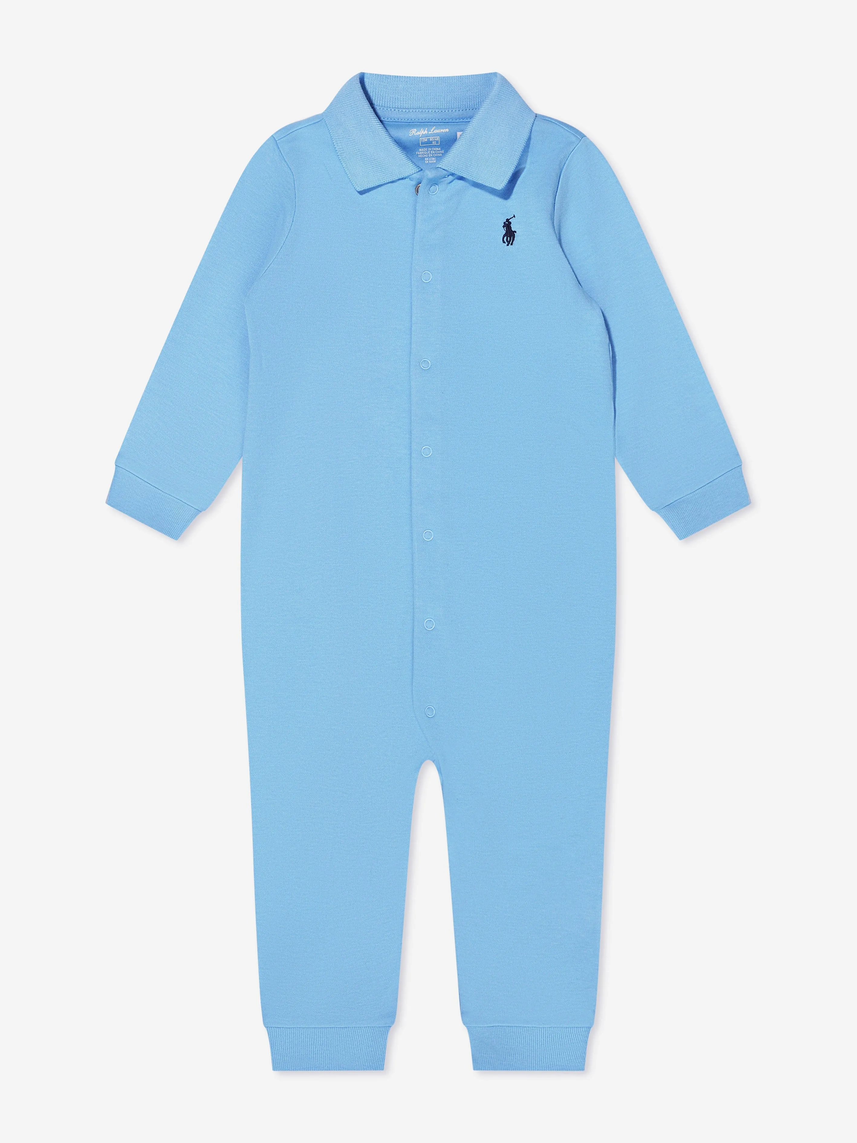 Ralph Lauren Baby Boys Logo Romper in Blue