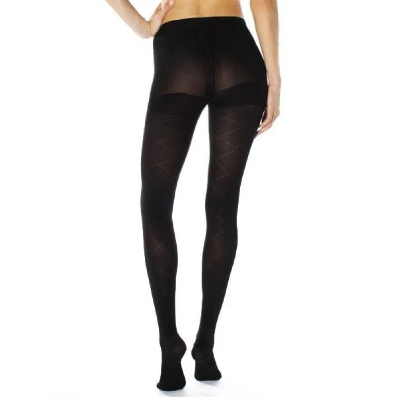 Rejuvahealth Opaque Black Diamond 20-30mmHg Compression Pantyhose