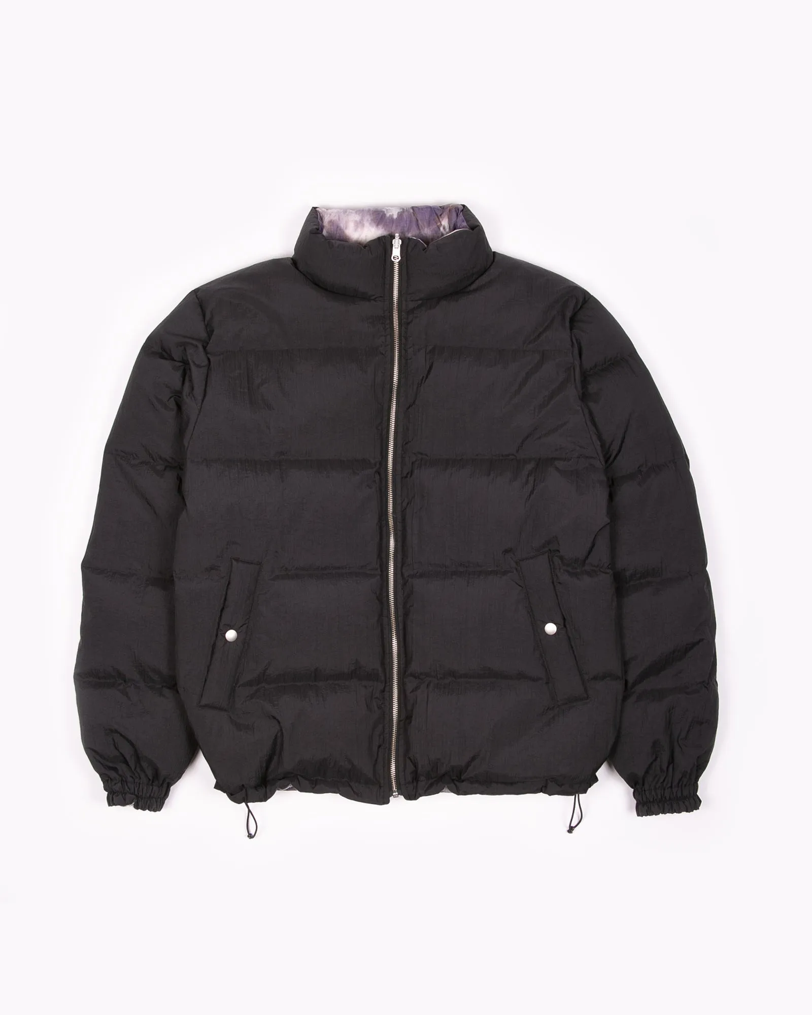 Reversible Puffer Jacket - Black/Purple Ash Dyed