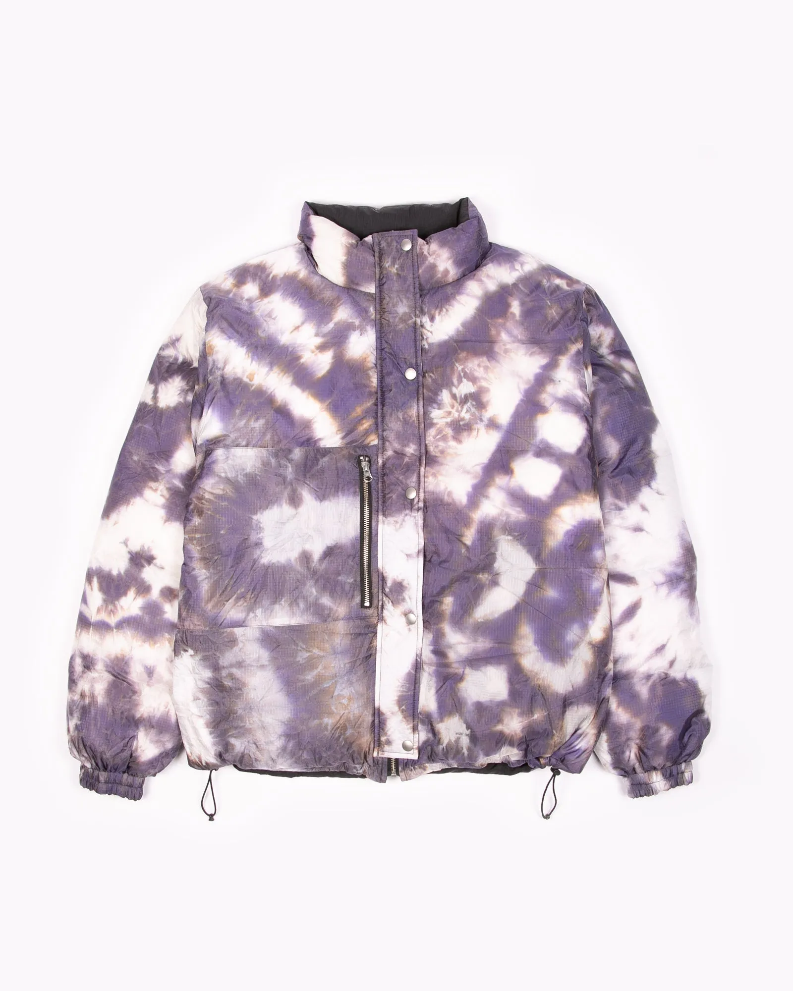 Reversible Puffer Jacket - Black/Purple Ash Dyed