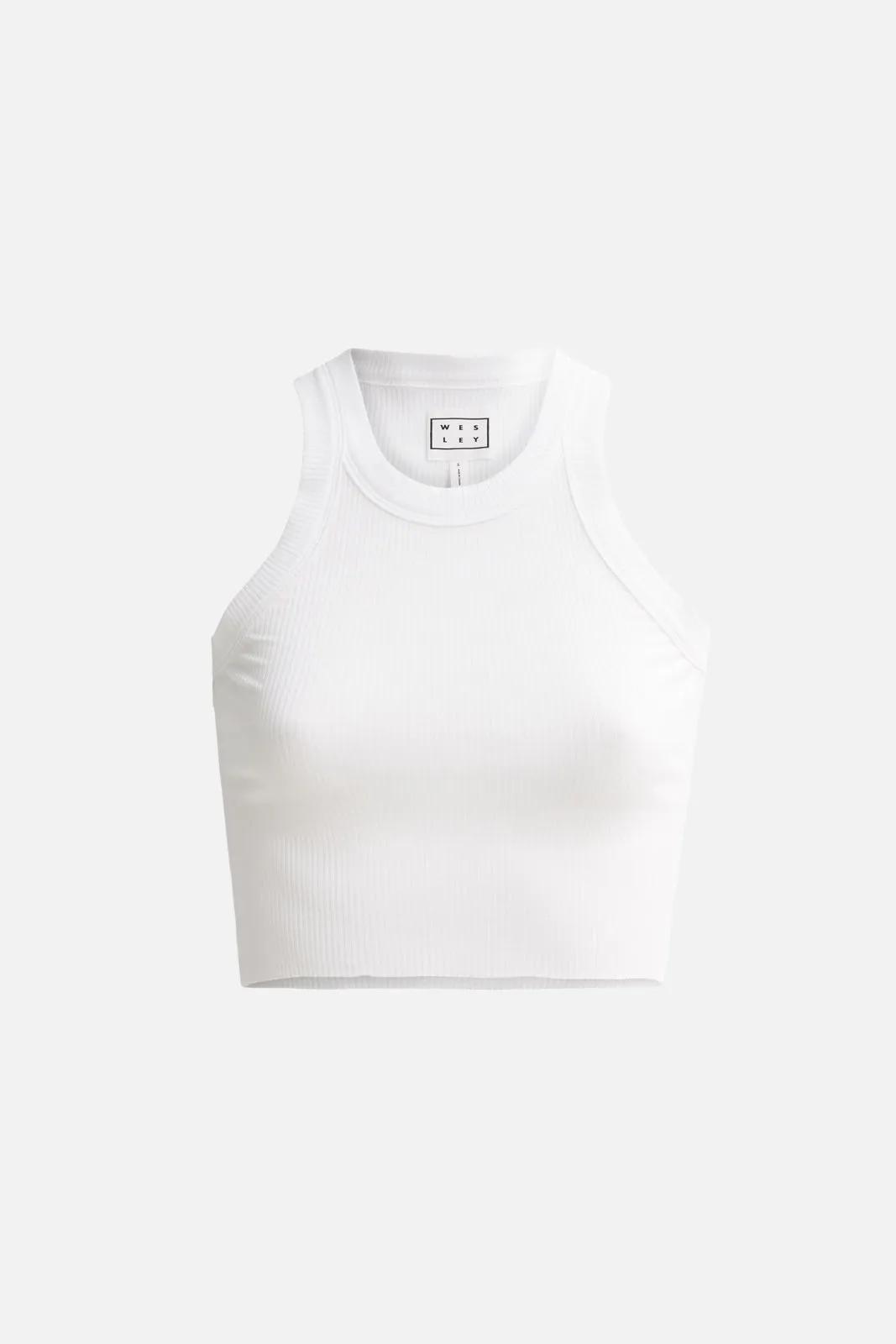 Rivington Ribbed Cropped Tank - White