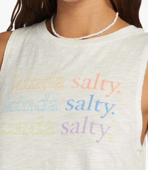 ROXY Kinda Salty High-Low Hem Muscle Tank