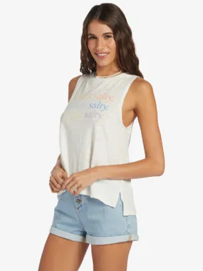 ROXY Kinda Salty High-Low Hem Muscle Tank