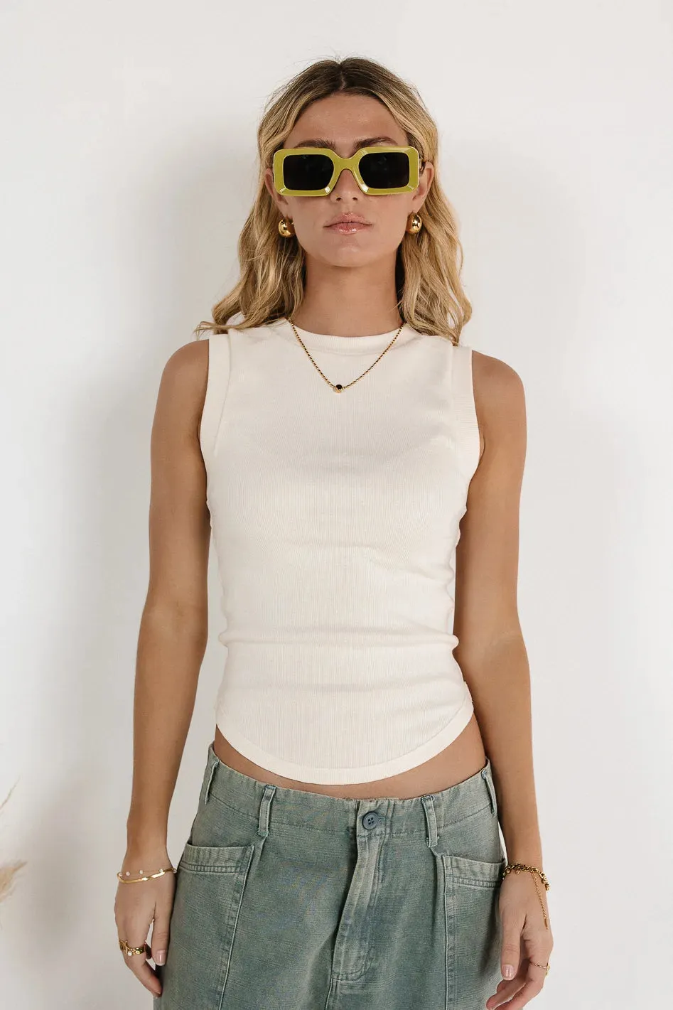 Ruby Tank in Ivory - FINAL SALE