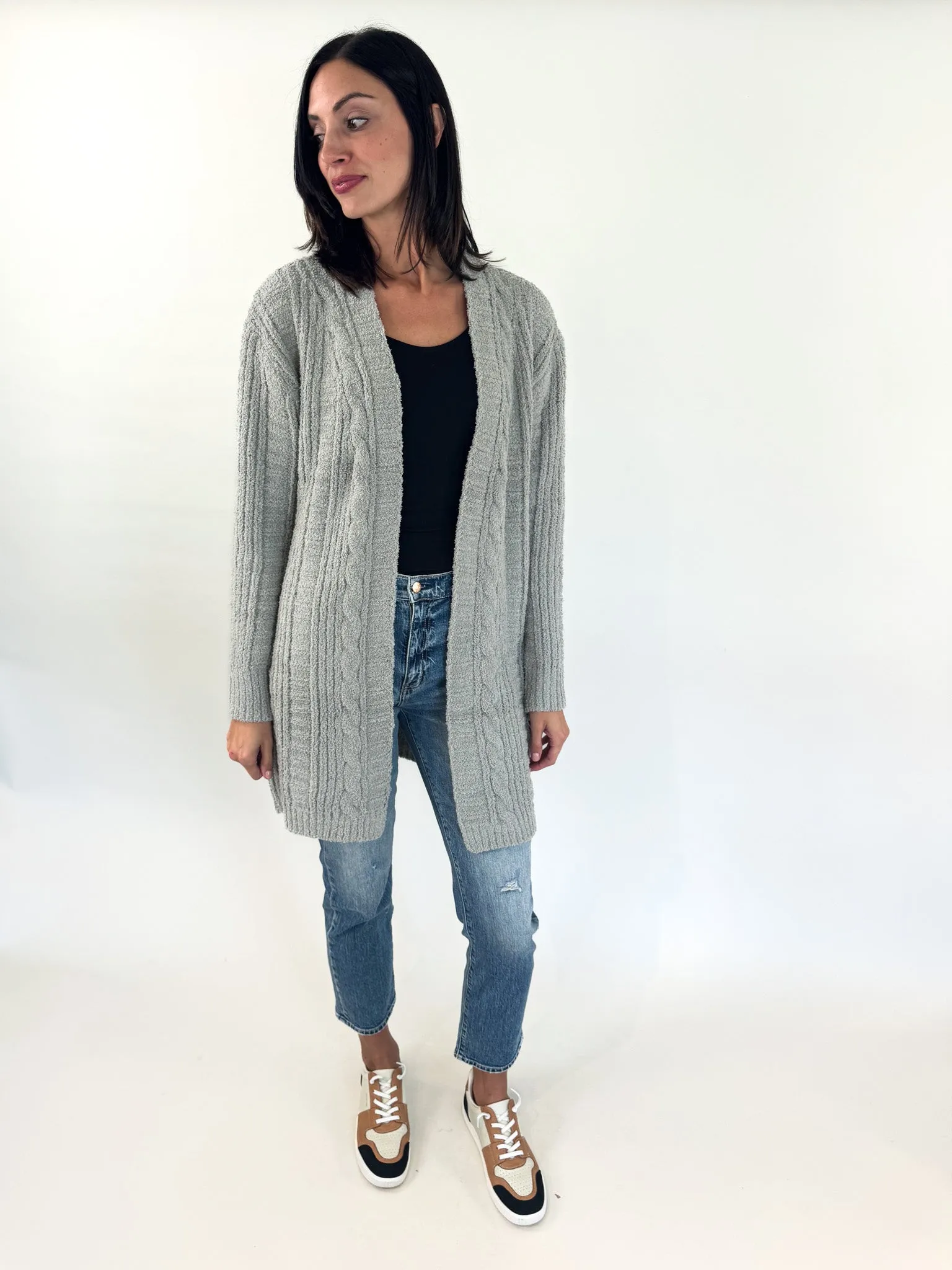 Sarah Solid Twist Knit Cardigan