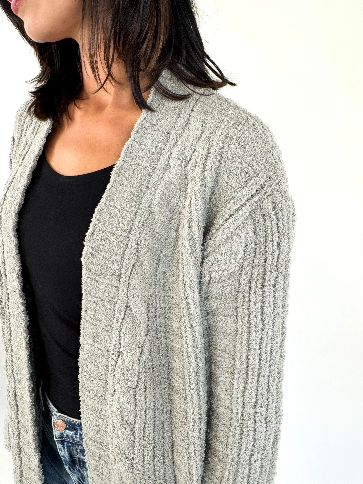 Sarah Solid Twist Knit Cardigan