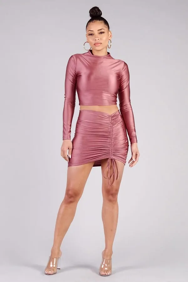 Sexy Ruched Mini Pencil Skirt