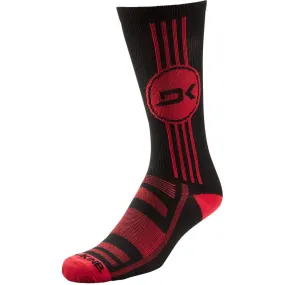 Singletrack Crew Bike Socks - Black/Red