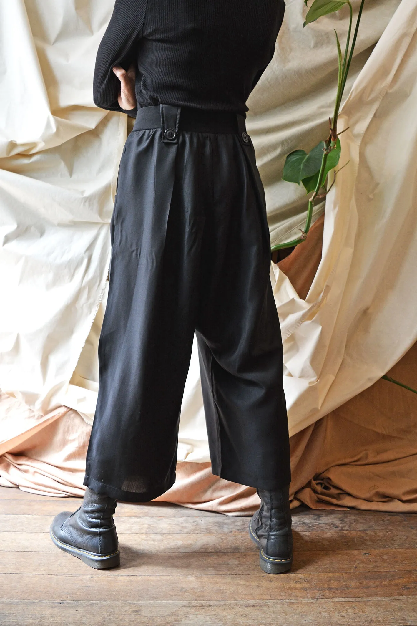 SL23 TAHLO WIDE LEG PANTS - OBSIDIAN