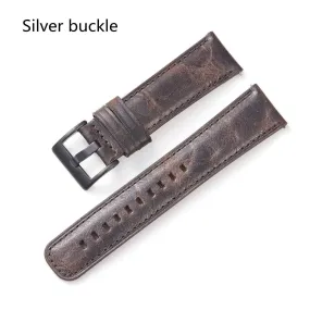 Smart Leather Strap Vintage Oil Wax Top Layer