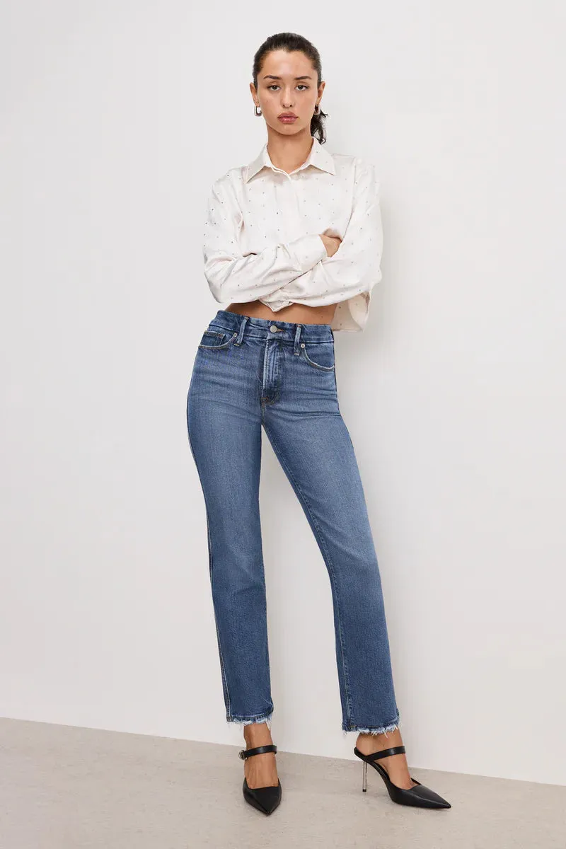 Soft-Tech Good Curve Straight Jeans in Indigo737 Wash