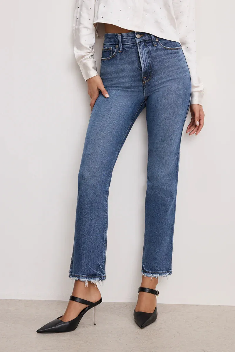 Soft-Tech Good Curve Straight Jeans in Indigo737 Wash