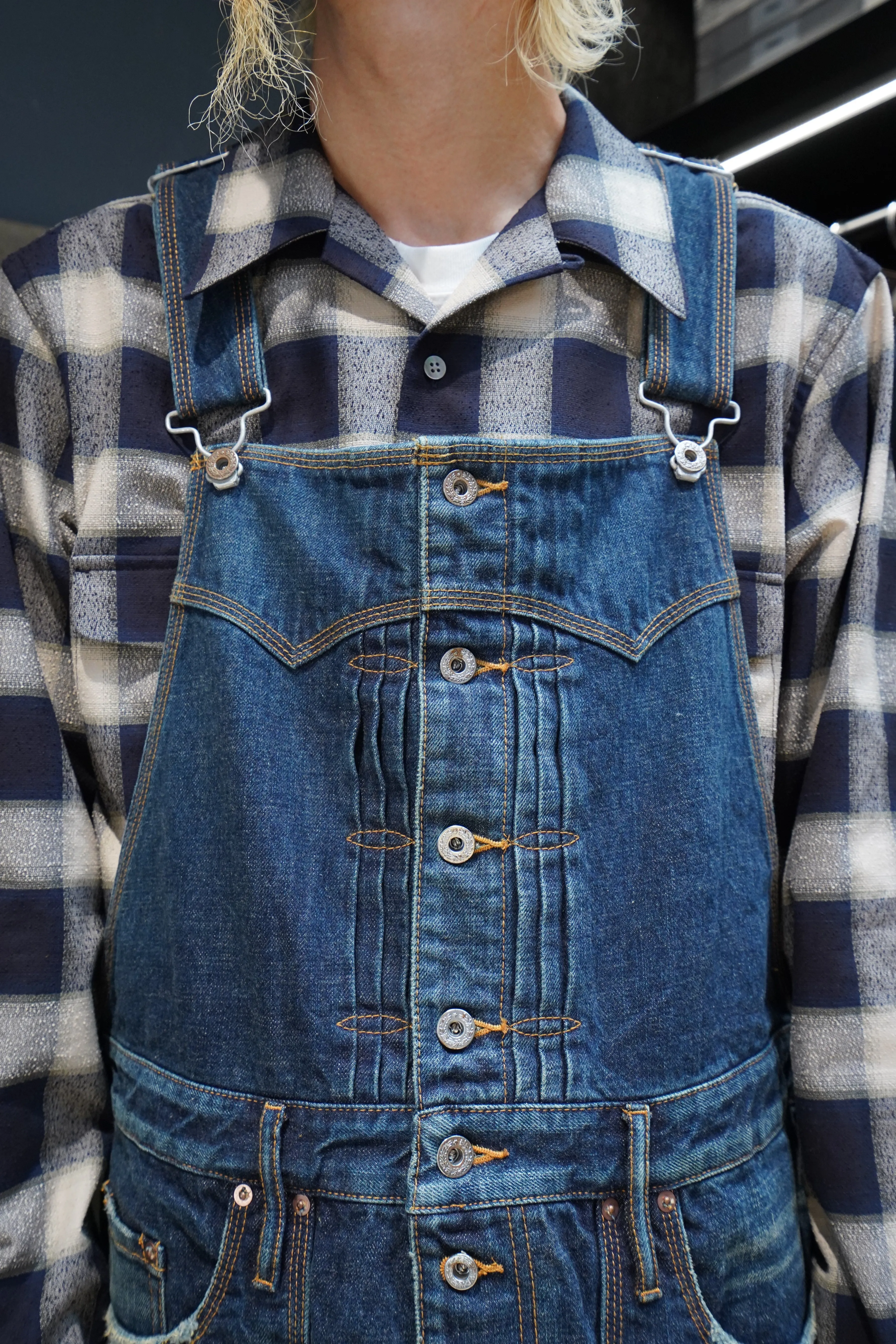 SUGARHILL MULTI FADE DENIM OVERALL (FADED INDIGO)