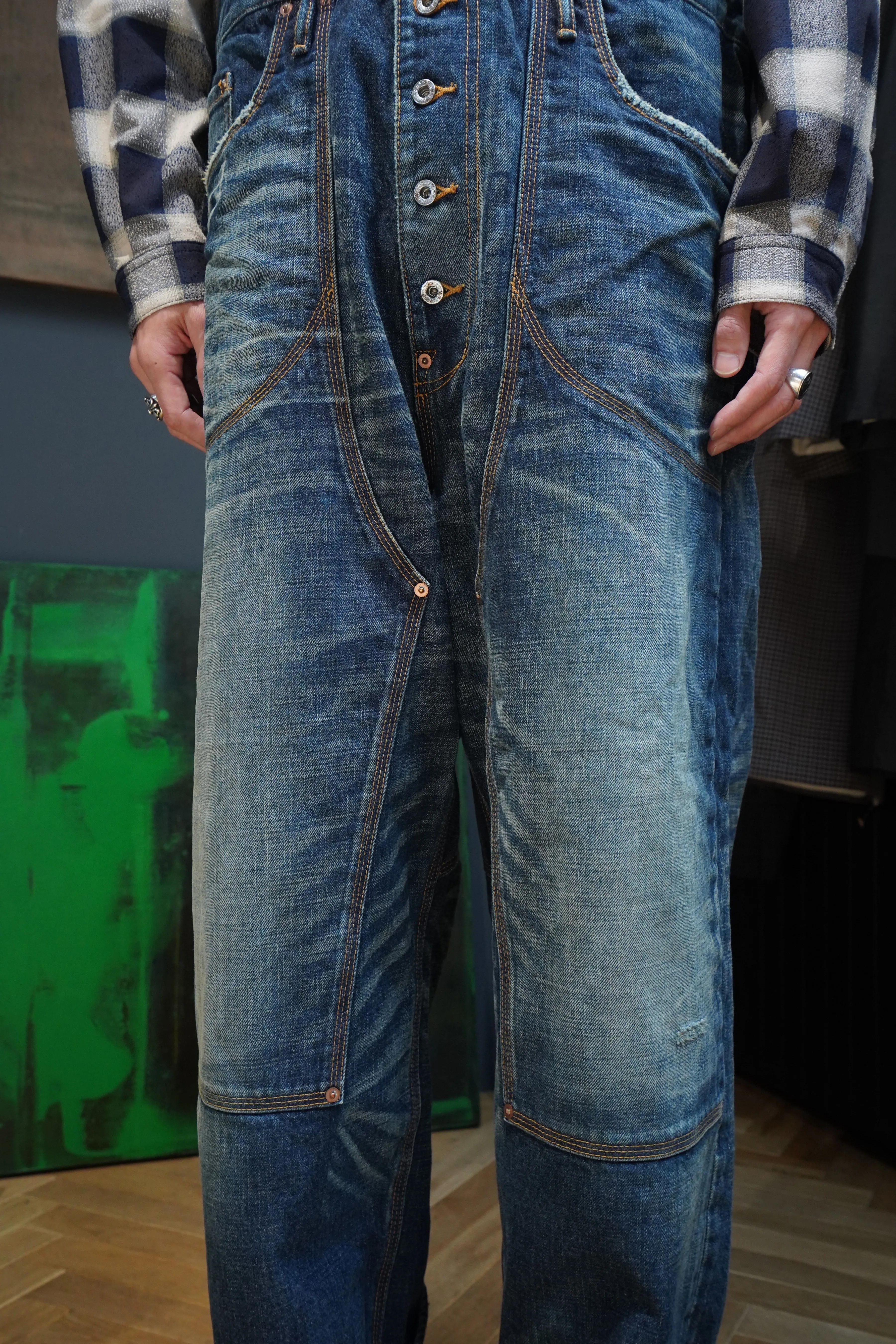 SUGARHILL MULTI FADE DENIM OVERALL (FADED INDIGO)