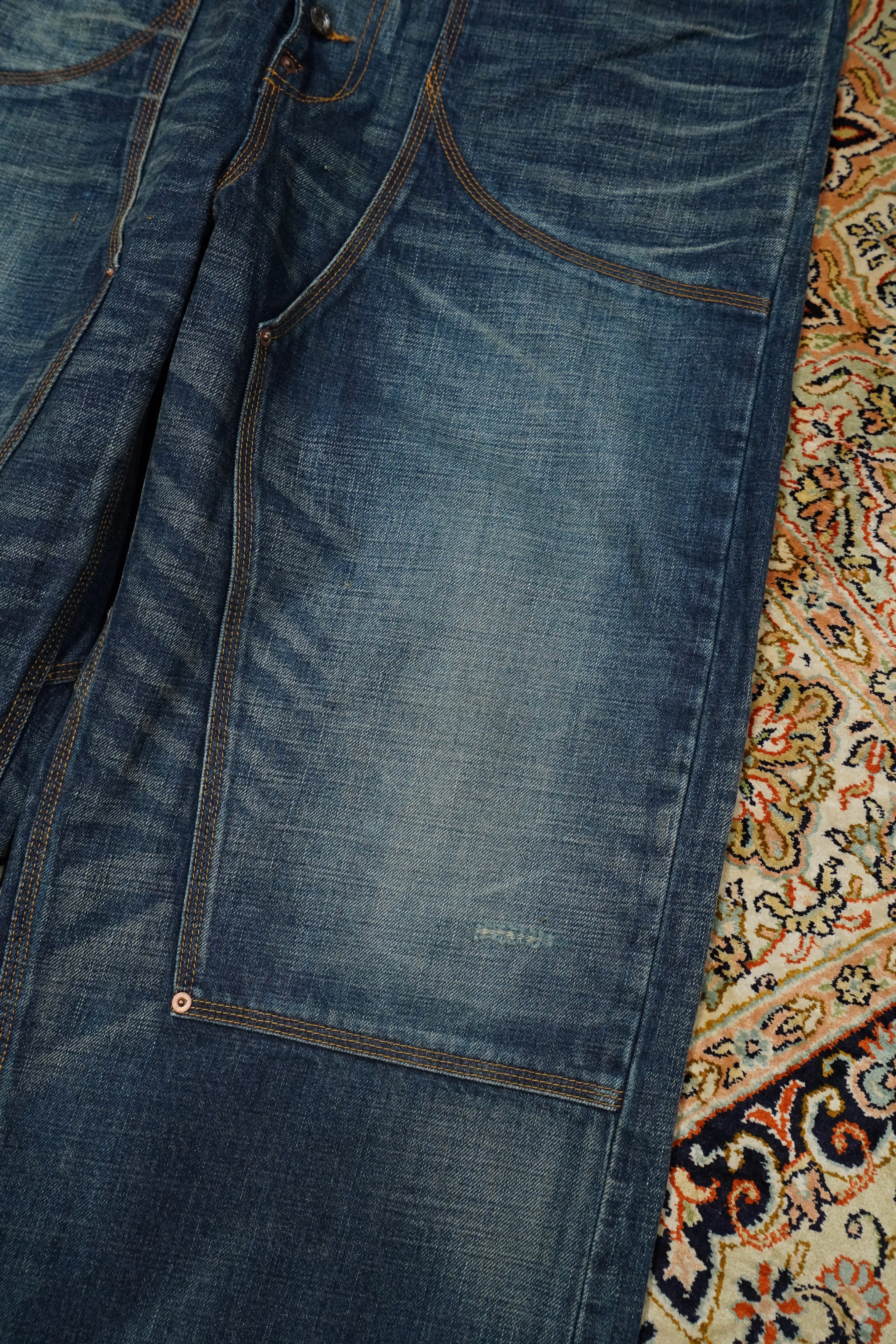 SUGARHILL MULTI FADE DENIM OVERALL (FADED INDIGO)