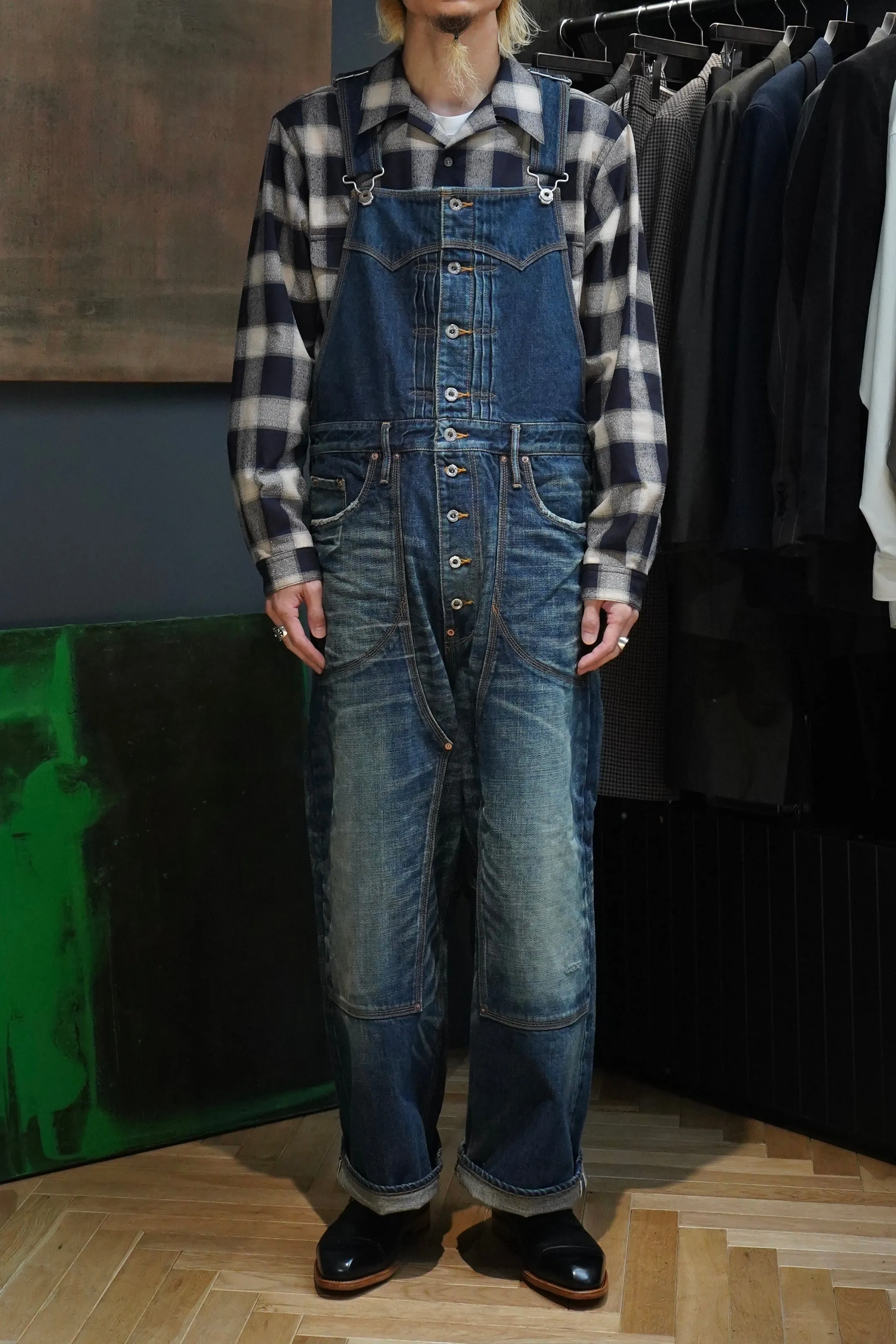 SUGARHILL MULTI FADE DENIM OVERALL (FADED INDIGO)