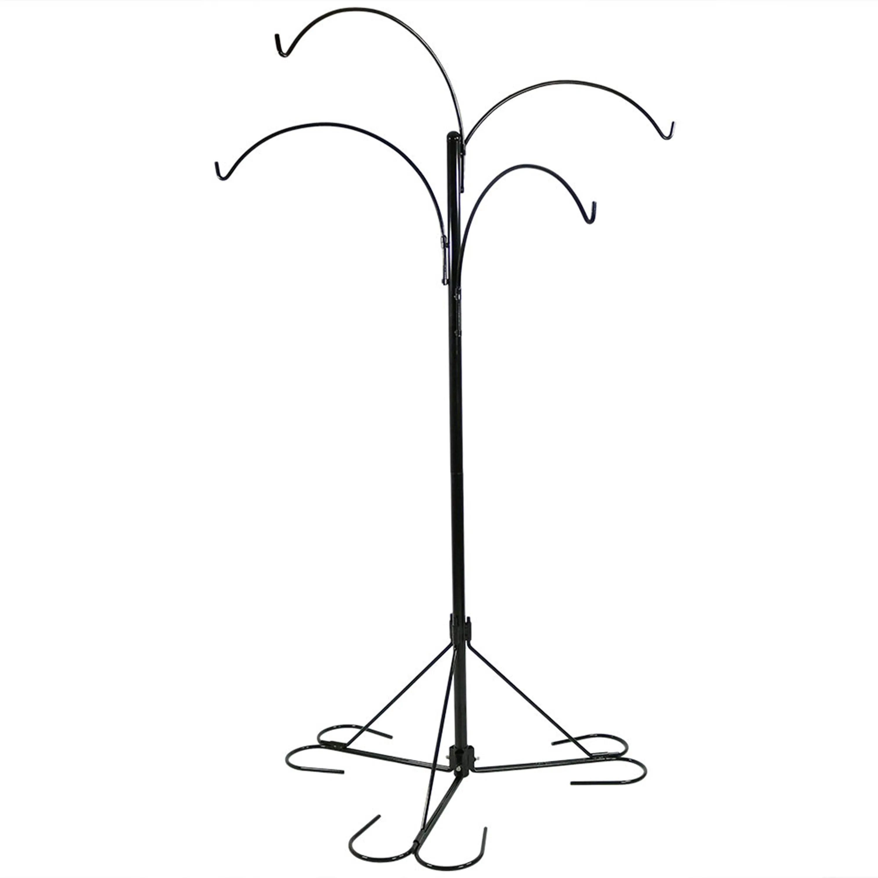 Sunnydaze 4-Arm Hanging Basket Stand with Adjustable Arms - 84" H