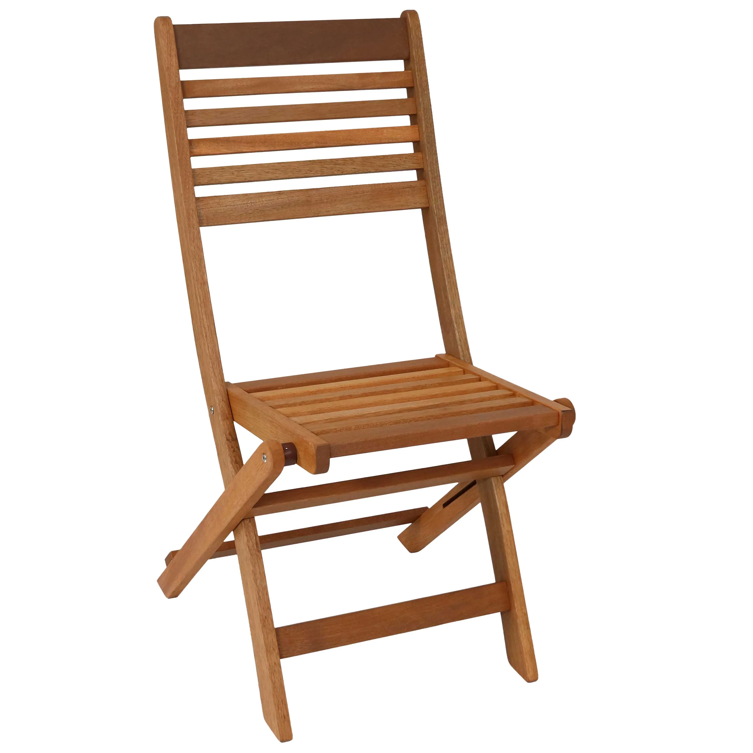 Sunnydaze Meranti Wood Outdoor Folding Patio Chairs - Set of 2