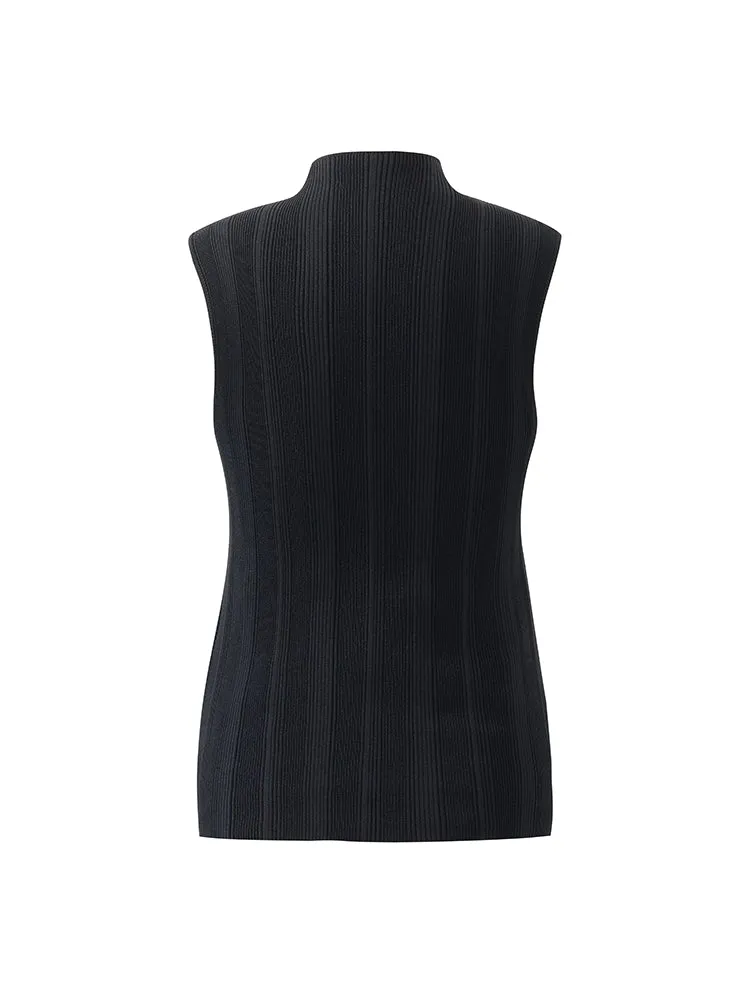 Tencel-Acetate Blend Cut-Out Women Tank Top