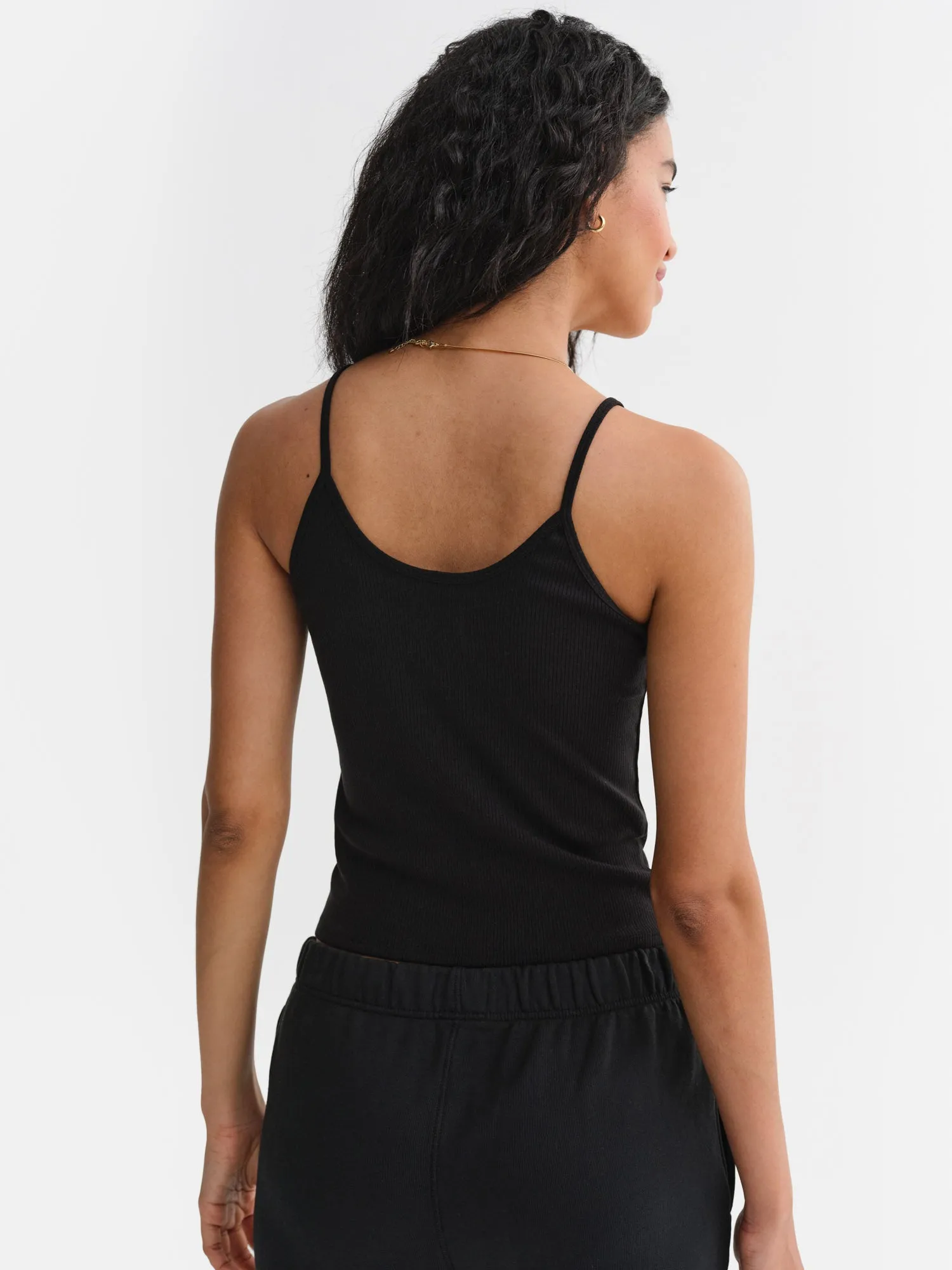 Tencel Rib Spaghetti Tank