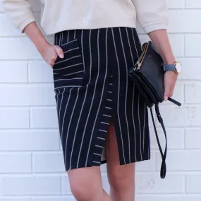 Tess Pinstripe Skirt