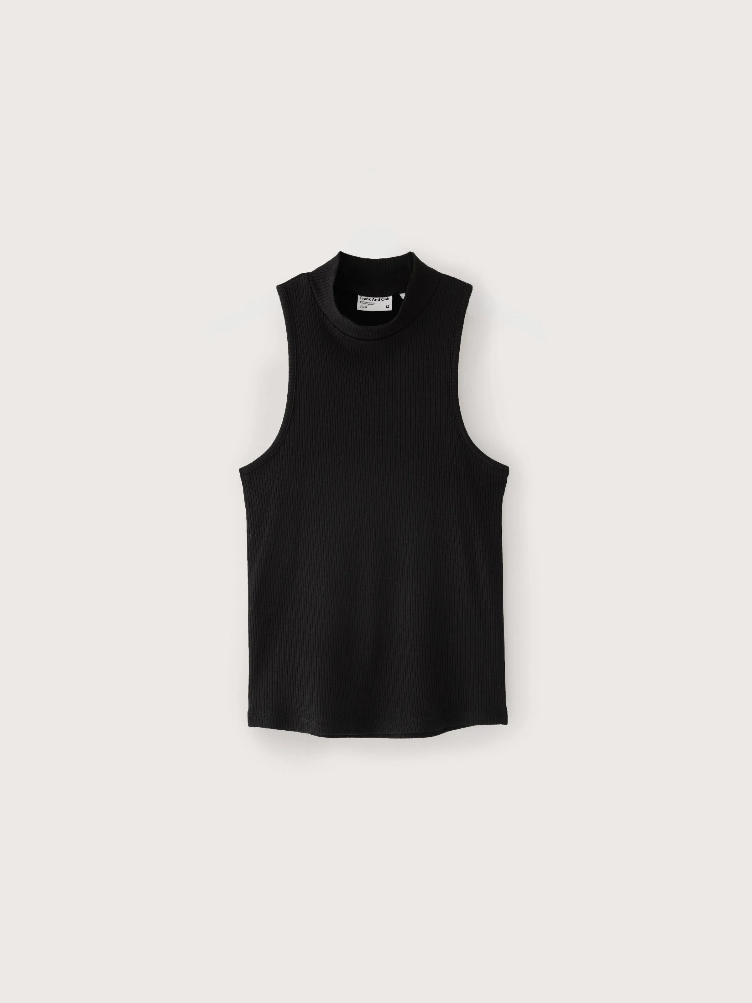 The Mockneck Tank Top in Black