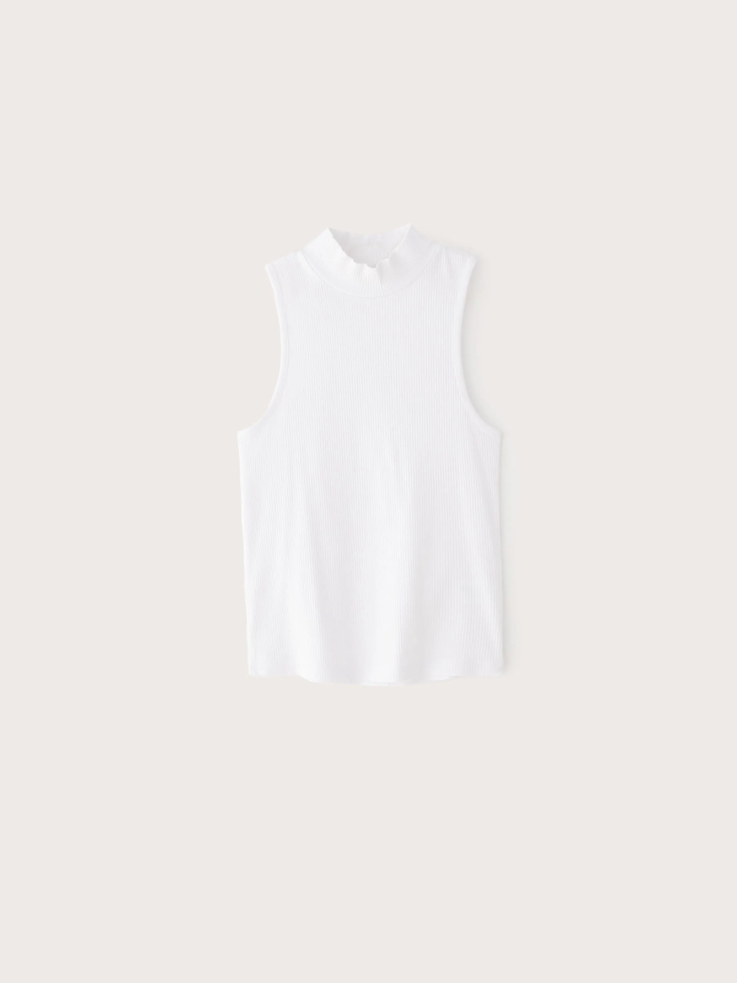 The Mockneck Tank Top in Bright White