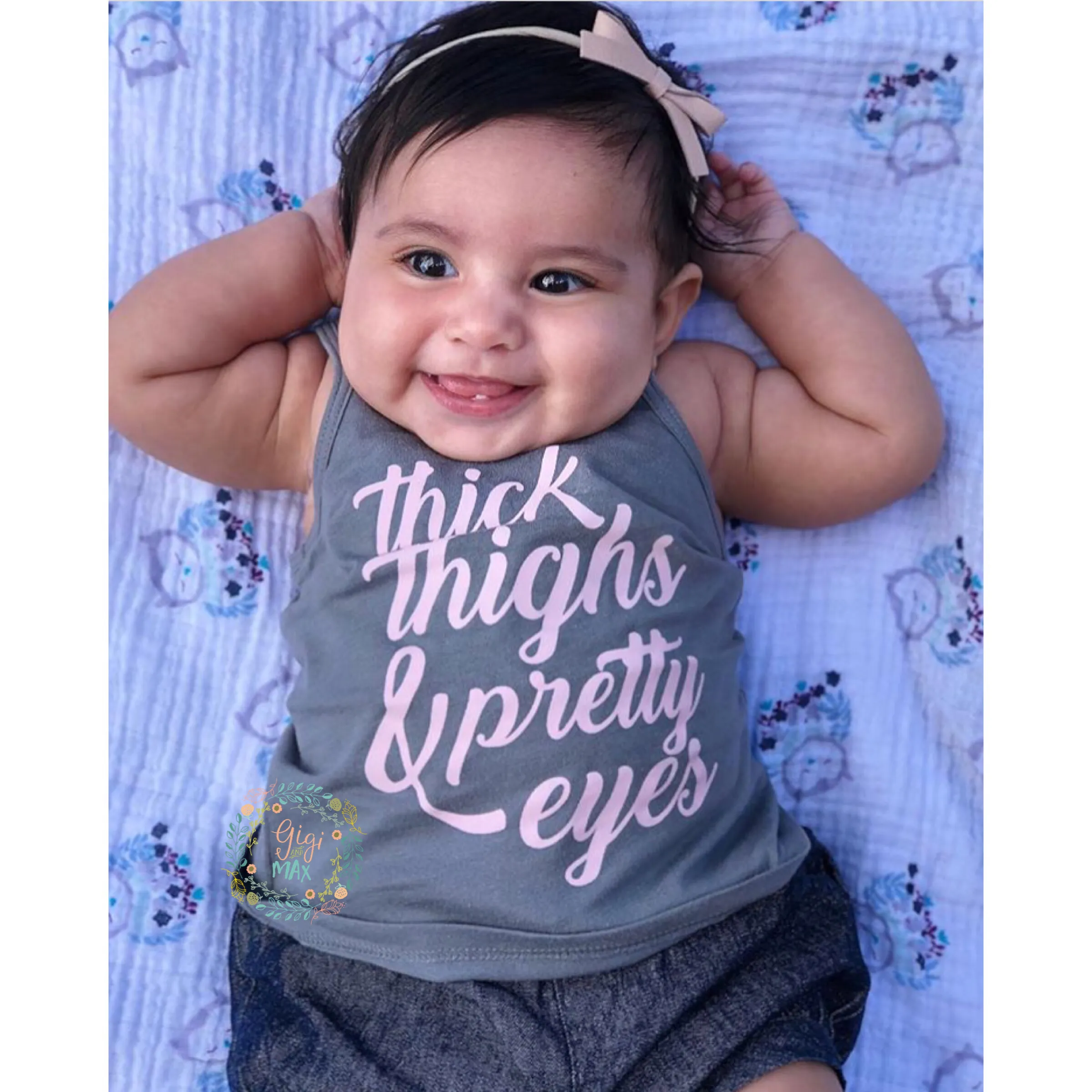 Thick thighs & Pretty Eyes tee/tank