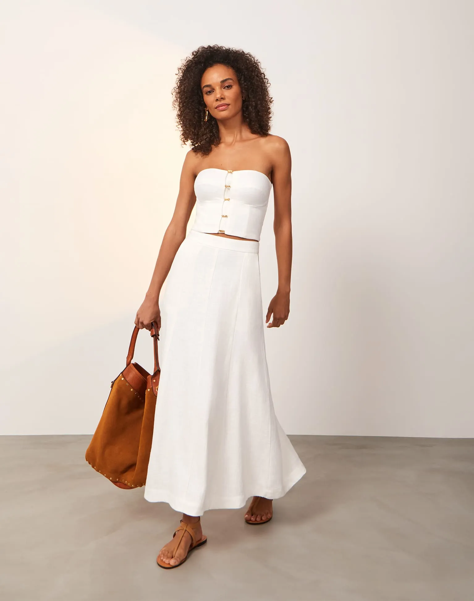 Tiana Long Skirt - Off White