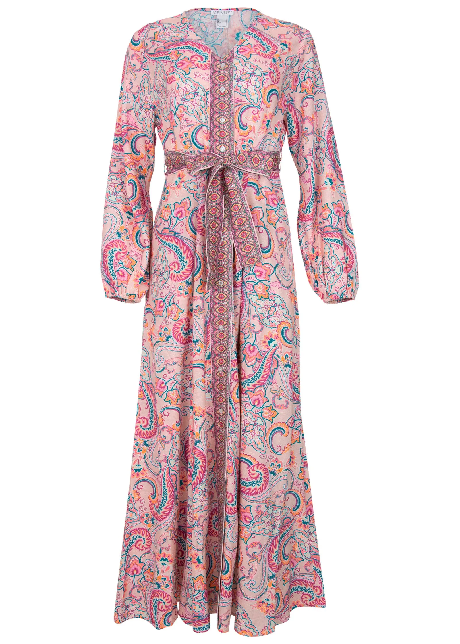 Tie-Waist Maxi Dress - Venetian Paisley