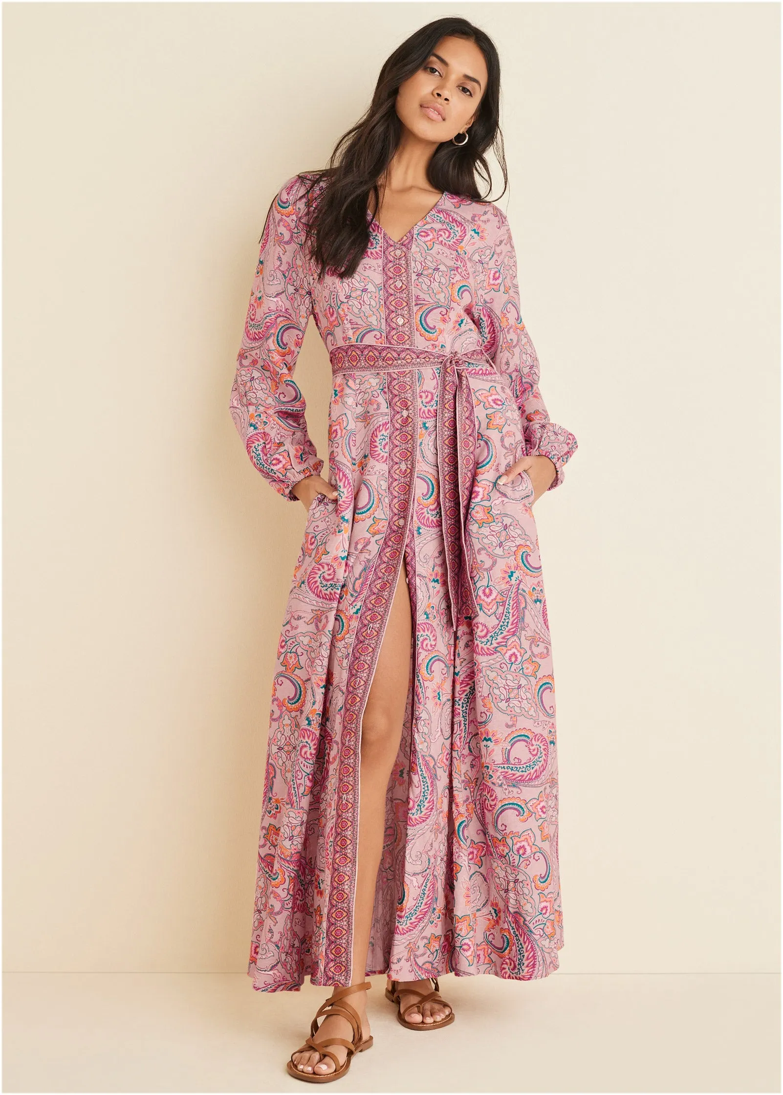 Tie-Waist Maxi Dress - Venetian Paisley