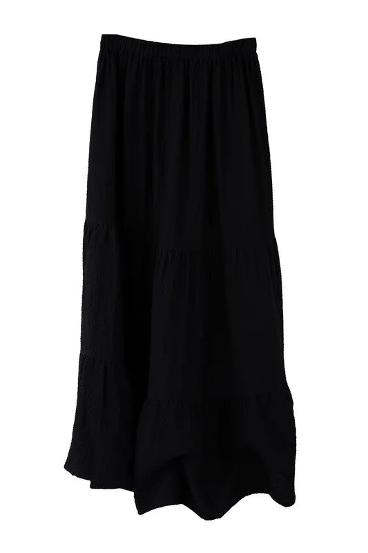 Tiered maxi skirt