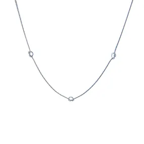 Triple knots Silver Short Necklace